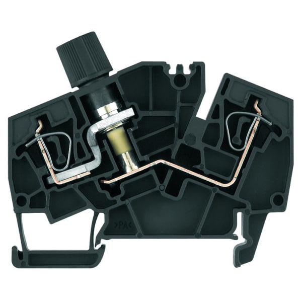 WEIDMÜLLER - Sicherungs-Reihenklemme, Zugfederanschluss, ohne LED, 2.5mm², schwarz