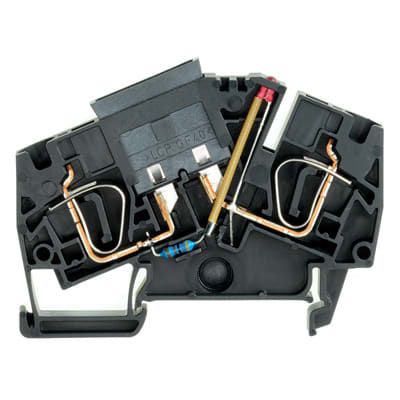 WEIDMÜLLER - Sicherungs-Reihenklemme, Zugfederanschluss, mit LED ,6mm², schwarz, KFZ