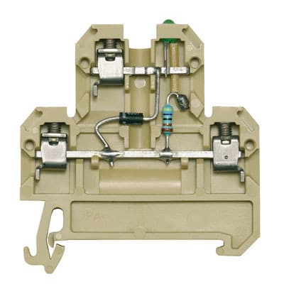 WEIDMÜLLER - Mehrstock-Reihenklemme, Schraubanschl, 4mm², 24V, beige/gelb