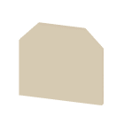 WEIDMÜLLER - Abschlussplatte, 50 mm x 3 mm, beige
