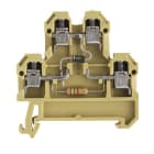 WEIDMÜLLER - Bauelement-Reihenklemme, Schraubanschl, 4mm², 24V, 10A, TS35, beige/gelb