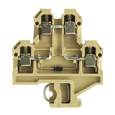 WEIDMÜLLER - Bauelement-Reihenklemme, Schraubanschl, 4mm², 380V, 10A, TS32, beige/gelb
