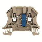 WEIDMÜLLER - Bauelement-Reihenklemme, Schraubanschl, 4mm², 120mA, TS35, dunkelbeige