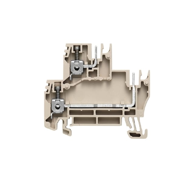 WEIDMÜLLER - Mehrstock-Reihenklemme, Schraubanschl, 2.5mm², 250V, 16.5A, dunkelbeige