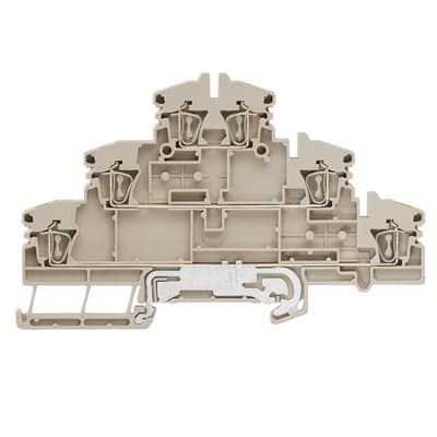 WEIDMÜLLER - Mehrstock-Reihenklemme, Zugfederanschluss, 2.5mm², 500V, 20A, dunkelbeige