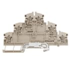 WEIDMÜLLER - Mehrstock-Reihenklemme, Zugfederanschluss, 2.5mm², 500V, 20A, dunkelbeige