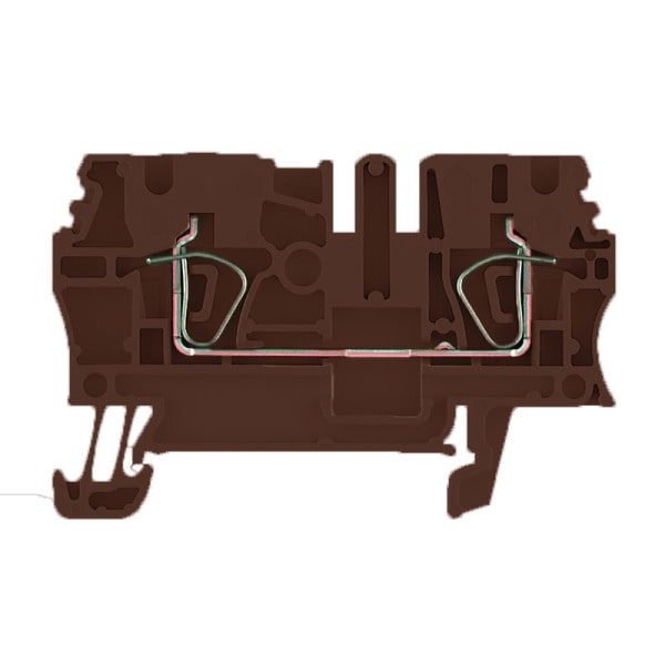 WEIDMÜLLER - Durchgangs-Reihenklemme, Zugfederanschluss, 2.5mm², 800V, 24A, braun