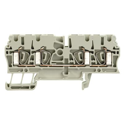 WEIDMÜLLER - Durchgangs-Reihenklemme, Zugfederanschluss, 2.5mm², 800V, 24A, grau