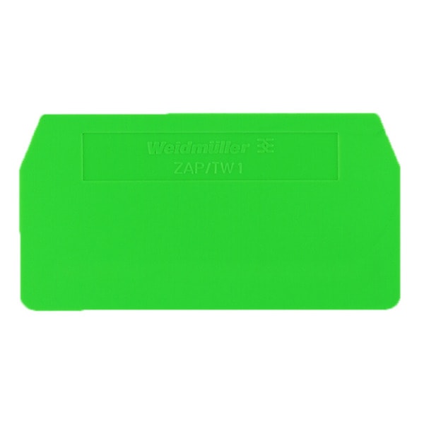 WEIDMÜLLER - Trennwand (Klemmen), Abschluss- und Zwischenplatte, 59.5x30.5mm, grün