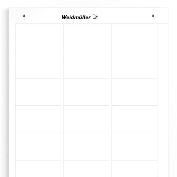 WEIDMÜLLER - Gerätemarkierung, selbstklebend, 60mm, Polyester, PVC frei, weiß