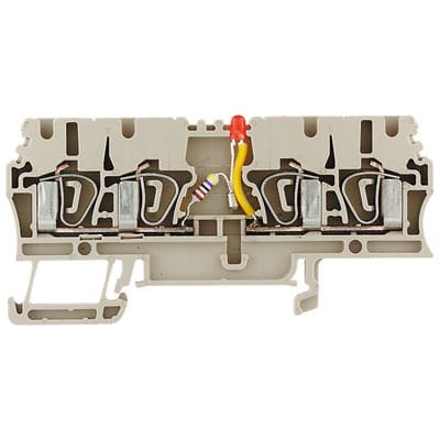 WEIDMÜLLER - Durchgangs-Reihenklemme, Zugfederanschluss, 2.5mm², 24V, 0.05A, dunkelbeige