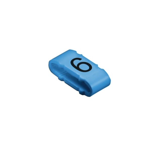 WEIDMÜLLER - Kabelmarkierer, 10-317mm, 4x11.3mm, Zahlen 6, PVC, blau