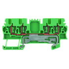 WEIDMÜLLER - Schutzleiter-Reihenklemme, Zugfederanschluss, 1.5mm², 500V, grün/gelb