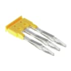 WEIDMÜLLER - Querverbinder, gesteckt, Pole:3, Raster 3.5mm, Isoliert, 17.5A, gelb