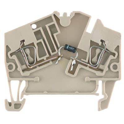 WEIDMÜLLER - Bauelement-Reihenklemme, Zugfederanschluss, 2.5mm², 400V, 1A, dunkelbeige
