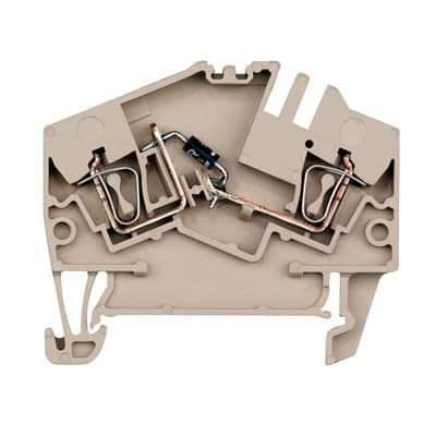 WEIDMÜLLER - Bauelement-Reihenklemme, Zugfederanschluss, 2.5mm², 400V, 1A, dunkelbeige