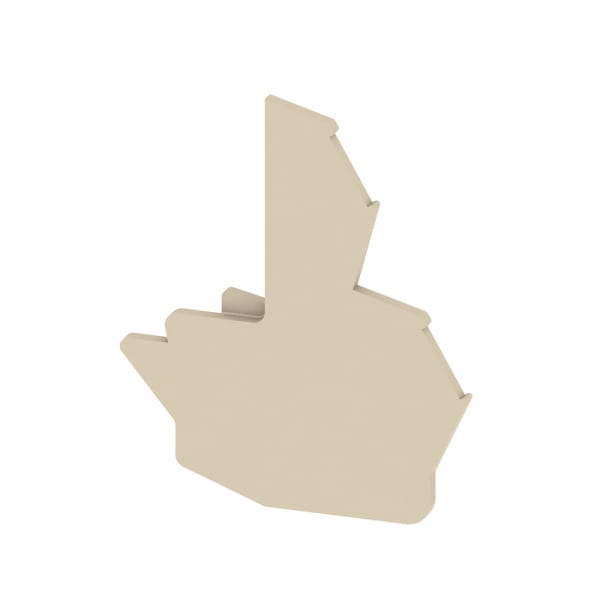 WEIDMÜLLER - Trennwand (Klemmen), Abschluss- und Zwischenplatte, 28.77x33.97mm, dunkelbeige