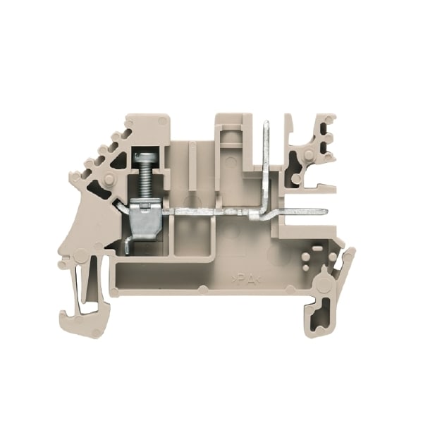 WEIDMÜLLER - Durchgangs-Reihenklemme, Schraubanschl, 1.5mm², 250V, 16A, beige