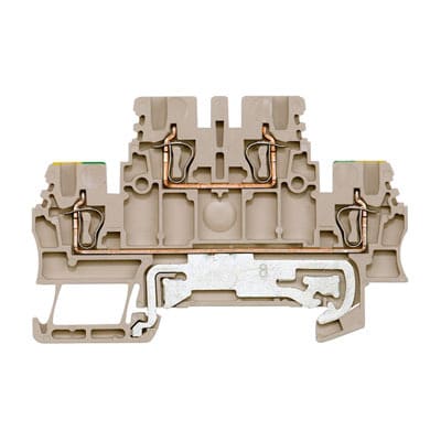 WEIDMÜLLER - Mehrstock-Reihenklemme, Zugfederanschluss, 1.5mm², 500V, 17.5A, dunkelbeige