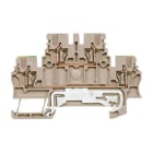 WEIDMÜLLER - Mehrstock-Reihenklemme, Zugfederanschluss, 1.5mm², 500V, 17.5A, dunkelbeige