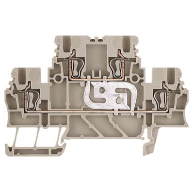 WEIDMÜLLER - Mehrstock-Reihenklemme, Zugfederanschluss, 1.5mm², 500V, 17.5A, dunkelbeige