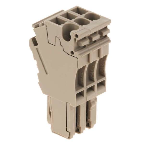 WEIDMÜLLER - Stecker (Klemmen), Steckanschluss, 2.5mm², 500V, 24A, Polzahl: 3, dunkelbeige