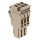 WEIDMÜLLER - Stecker (Klemmen), Steckanschluss, 2.5mm², 500V, 24A, Polzahl: 3, dunkelbeige