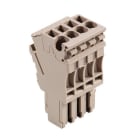 WEIDMÜLLER - Stecker (Klemmen), Steckanschluss, 2.5mm², 500V, 24A, Polzahl: 4, dunkelbeige