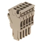 WEIDMÜLLER - Stecker (Klemmen), Steckanschluss, 2.5mm², 500V, 24A, Polzahl: 5, dunkelbeige
