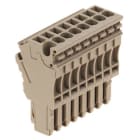 WEIDMÜLLER - Stecker (Klemmen), Steckanschluss, 2.5mm², 500V, 24A, Polzahl: 8, dunkelbeige