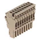 WEIDMÜLLER - Stecker (Klemmen), Steckanschluss, 2.5mm², 500V, 24A, Polzahl: 9, dunkelbeige