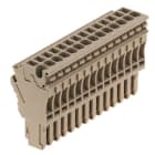 WEIDMÜLLER - Stecker (Klemmen), Steckanschluss, 2.5mm², 500V, 24A, Polzahl: 14, dunkelbeige