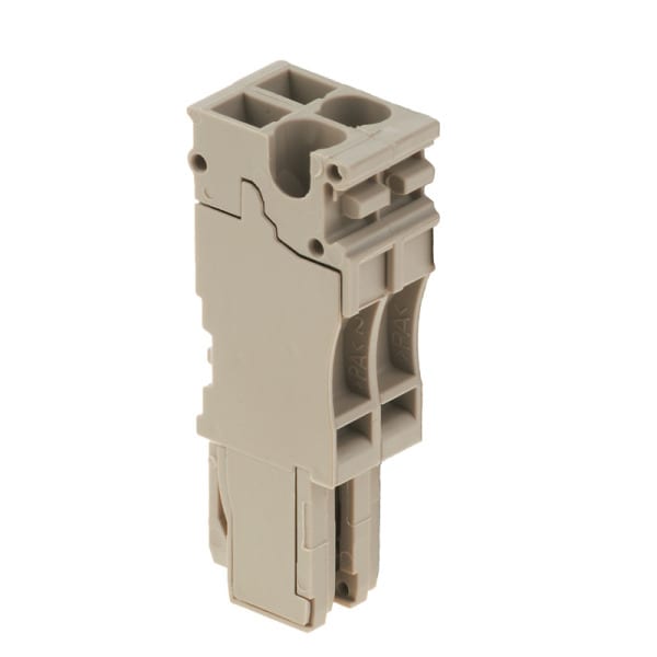 WEIDMÜLLER - Stecker (Klemmen), Steckanschluss, 2.5mm², 500V, 24A, Polzahl: 2, dunkelbeige