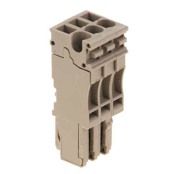 WEIDMÜLLER - Stecker (Klemmen), Steckanschluss, 2.5mm², 500V, 24A, Polzahl: 3, dunkelbeige