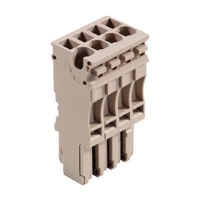 WEIDMÜLLER - Stecker (Klemmen), Steckanschluss, 2.5mm², 500V, 24A, Polzahl: 4, dunkelbeige