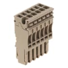 WEIDMÜLLER - Stecker (Klemmen), Steckanschluss, 2.5mm², 500V, 24A, Polzahl: 6, dunkelbeige