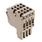 WEIDMÜLLER - Stecker (Klemmen), Steckanschluss, 2.5mm², 500V, 24A, Polzahl: 4, dunkelbeige