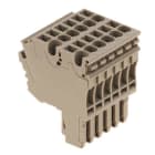 WEIDMÜLLER - Stecker (Klemmen), Steckanschluss, 2.5mm², 500V, 24A, Polzahl: 6, dunkelbeige