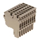 WEIDMÜLLER - Stecker (Klemmen), Steckanschluss, 2.5mm², 500V, 24A, Polzahl: 8, dunkelbeige