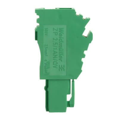WEIDMÜLLER - Stecker (Klemmen), Steckanschluss, 2.5mm², 500V, 24A, Polzahl: 1, grün
