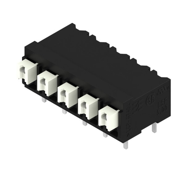 WEIDMÜLLER - Leiterplattenklemme, 5.00mm, Polzahl:5, Abgang: 90°, PUSH IN