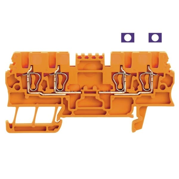 WEIDMÜLLER - Durchgangs-Reihenklemme, Zugfederanschluss, 1.5mm², 500V, 17.5A, orange