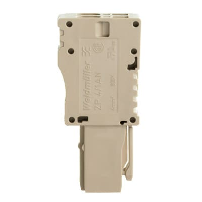 WEIDMÜLLER - Stecker (Klemmen), Zugfederanschluss, 4mm², 800V, 32A, Polzahl: 2, dunkelbeige