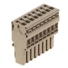WEIDMÜLLER - Stecker (Klemmen), Zugfederanschluss, 4mm², 800V, 32A, Polzahl: 8, dunkelbeige