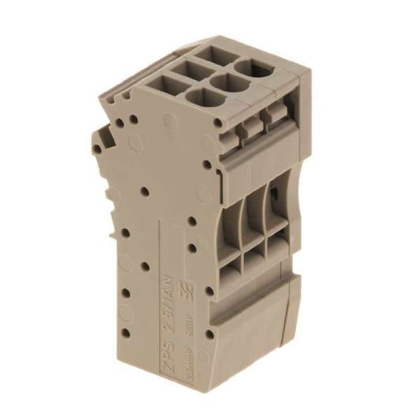 WEIDMÜLLER - Stecker (Klemmen), Steckanschluss, 2.5mm², 500V, 24A, Polzahl: 3, dunkelbeige
