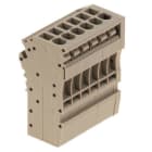 WEIDMÜLLER - Stecker (Klemmen), Steckanschluss, 2.5mm², 500V, 24A, Polzahl: 6, dunkelbeige