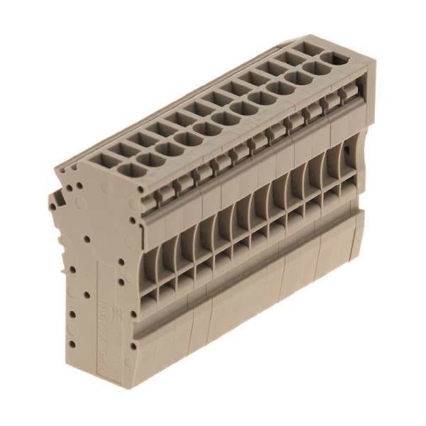 WEIDMÜLLER - Stecker (Klemmen), Steckanschluss, 2.5mm², 500V, 24A, Polzahl: 12, dunkelbeige