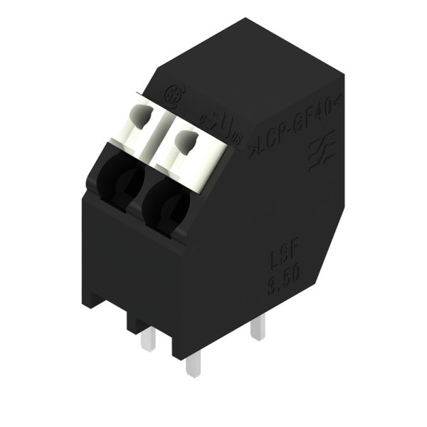 WEIDMÜLLER - Leiterplattenklemme, 3.50mm, Polzahl:2, Abgang: 135°, PUSH IN