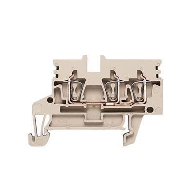 WEIDMÜLLER - Durchgangs-Reihenklemme, Zugfederanschluss, 2.5mm², 800V, 24A, dunkelbeige