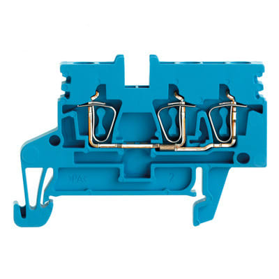 WEIDMÜLLER - Durchgangs-Reihenklemme, Zugfederanschluss, 2.5mm², 800V, 24A, blau